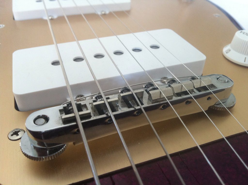 The bridge of my J Mascis fender Jazzmaster